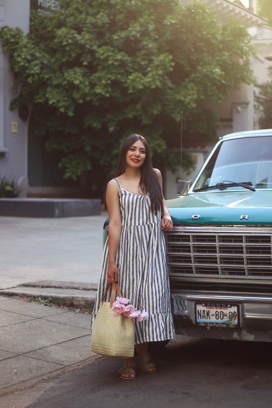 Vestido telar azul